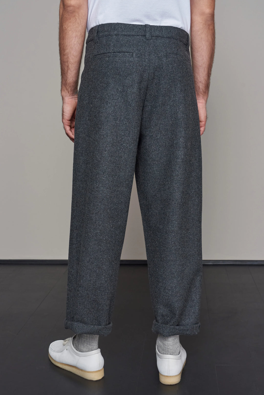 Weite Lambswool-Hose Carlo