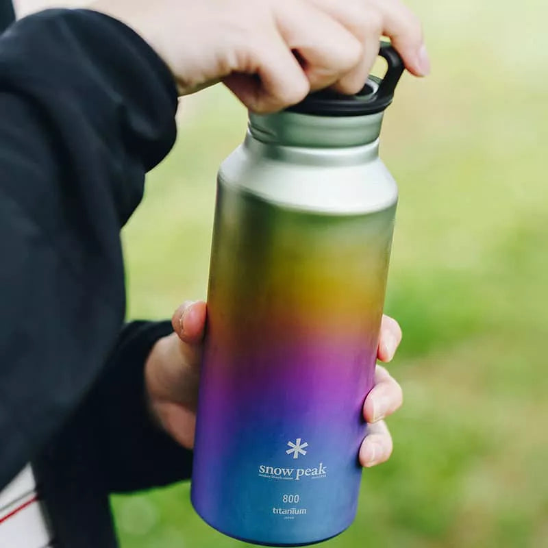 SNOW PEAK Titanium Aurora Bottle 800 ml - Rainbow