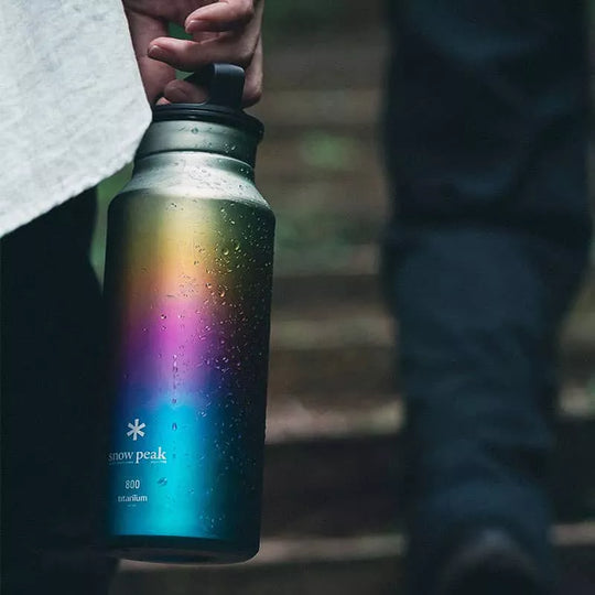 SNOW PEAK Titanium Aurora Bottle 800 ml - Rainbow