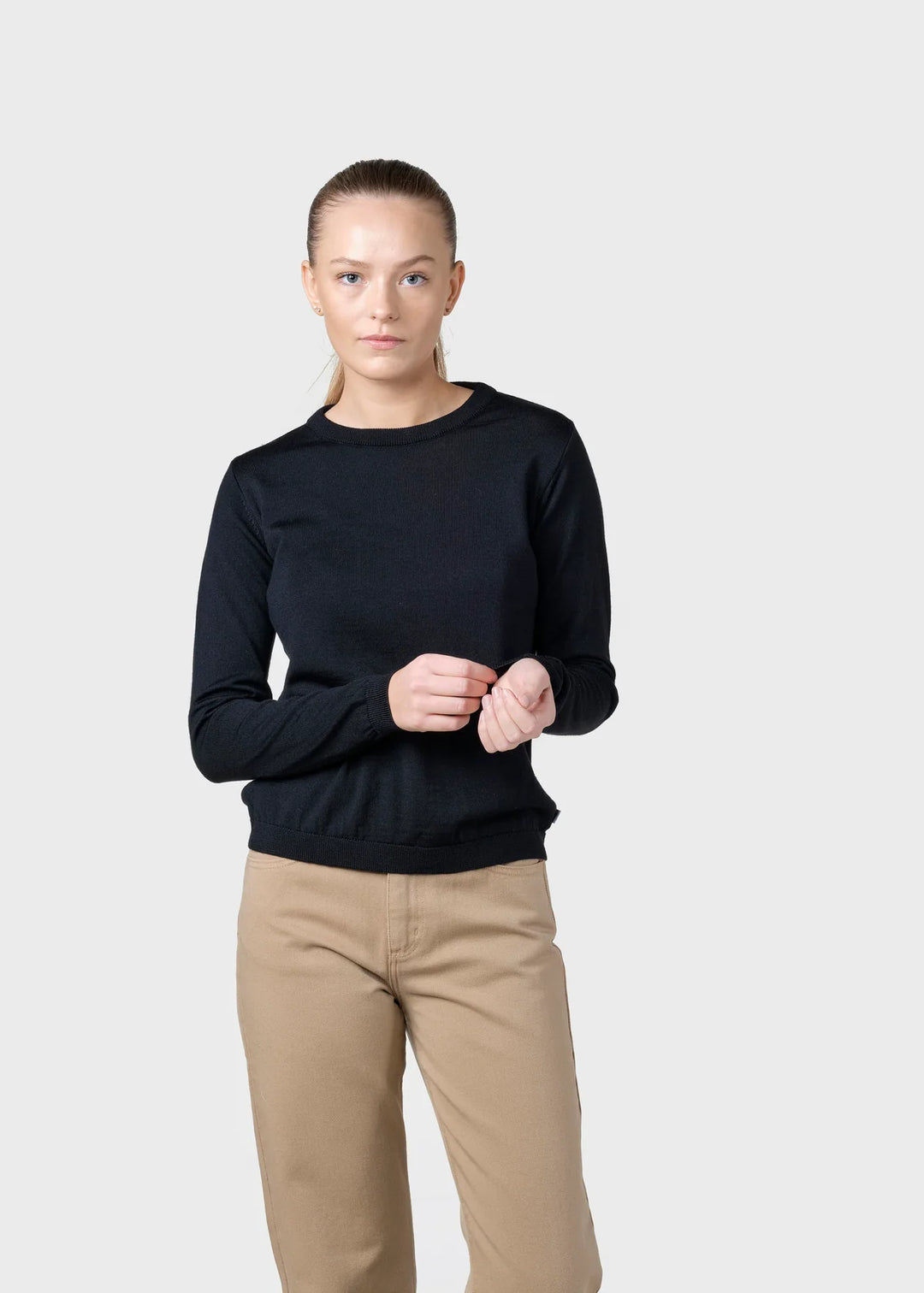 W'S BASIC MERINO KNIT